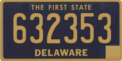 DE license plate 632353
