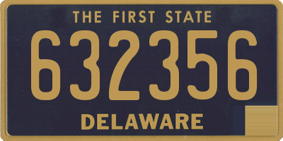 DE license plate 632356
