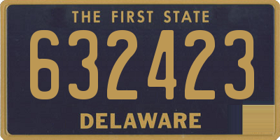 DE license plate 632423