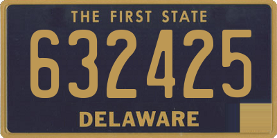 DE license plate 632425