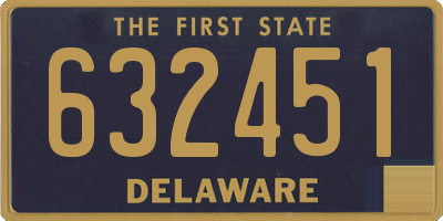 DE license plate 632451