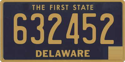 DE license plate 632452