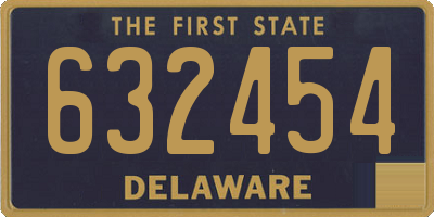 DE license plate 632454