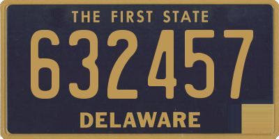 DE license plate 632457