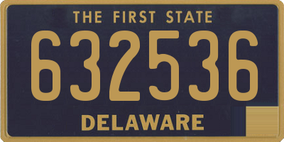 DE license plate 632536