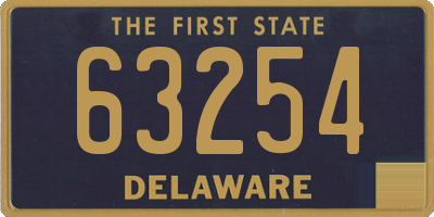 DE license plate 63254