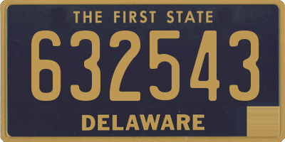 DE license plate 632543