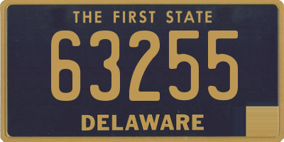 DE license plate 63255