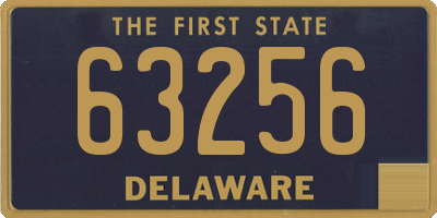 DE license plate 63256