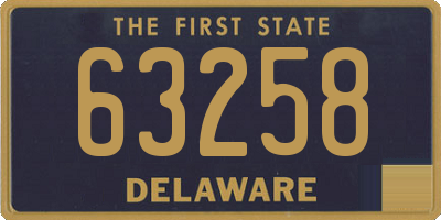 DE license plate 63258