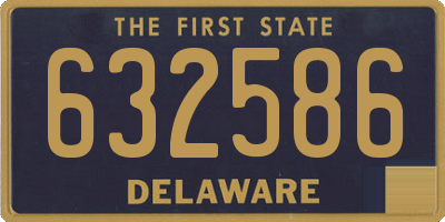 DE license plate 632586