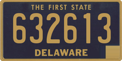 DE license plate 632613