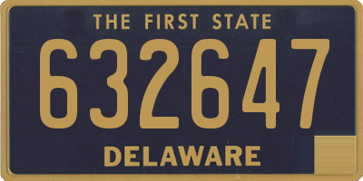 DE license plate 632647