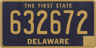 DE license plate 632672