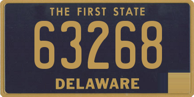 DE license plate 63268