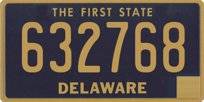 DE license plate 632768