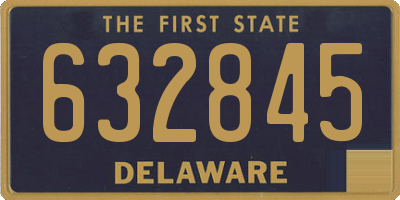 DE license plate 632845