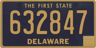DE license plate 632847