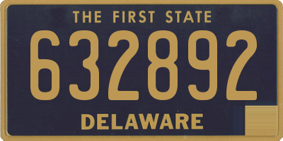 DE license plate 632892