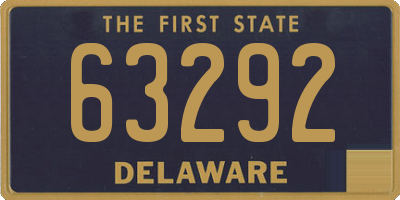 DE license plate 63292