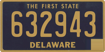 DE license plate 632943