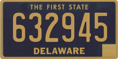 DE license plate 632945