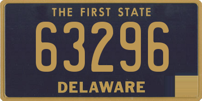 DE license plate 63296