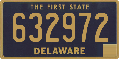 DE license plate 632972