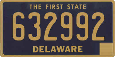 DE license plate 632992