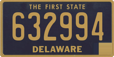 DE license plate 632994