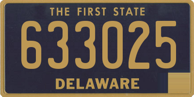 DE license plate 633025