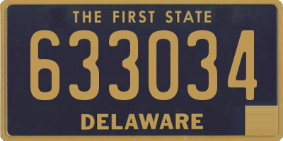 DE license plate 633034