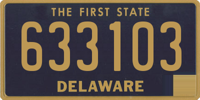 DE license plate 633103