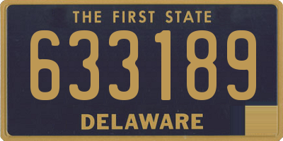 DE license plate 633189