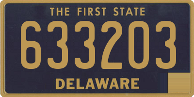 DE license plate 633203
