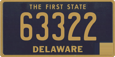 DE license plate 63322