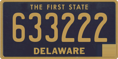 DE license plate 633222