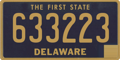 DE license plate 633223