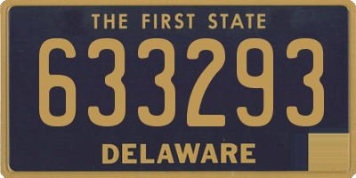 DE license plate 633293