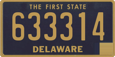 DE license plate 633314