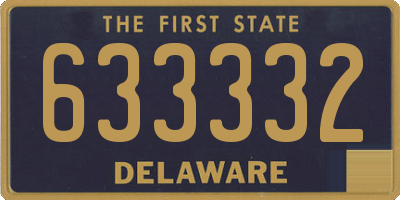 DE license plate 633332
