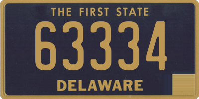 DE license plate 63334