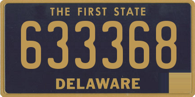 DE license plate 633368