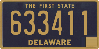 DE license plate 633411