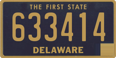 DE license plate 633414