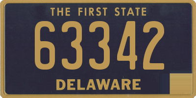 DE license plate 63342