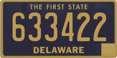 DE license plate 633422