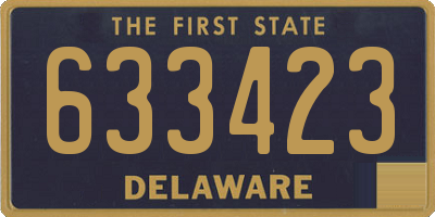 DE license plate 633423