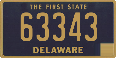 DE license plate 63343