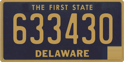 DE license plate 633430